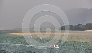 Basque country landscape in Urdaibai Biosphere reserve estuary. Spain