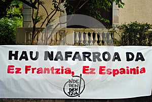 Basque nationalist banner in Navarre