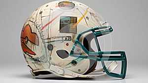 Basquiat-inspired Miami Dolphins Helmet Installation With Graffiti Aesthetics