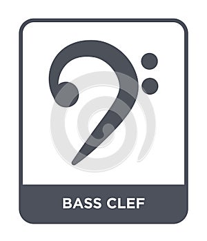 bass clef icon in trendy design style. bass clef icon isolated on white background. bass clef vector icon simple and modern flat