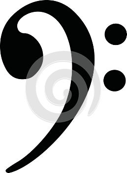 Bass clef vector vector