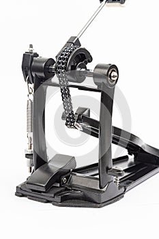 Bass Drum Pedal isolated above white background