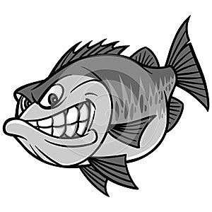 Bass Fishing Mascot Illustration