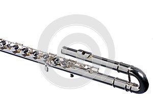Bass Flute Isolated On White