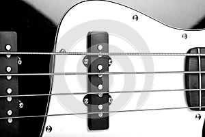 Bass guitar close up