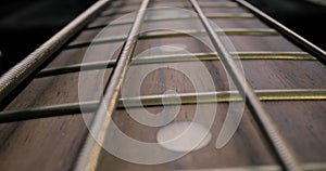 Bass Guitar Detail, Fretboard Closeup