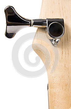 Bass guitar fingerboard head metal pin photo