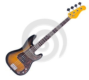 Bass guitar, isolated object