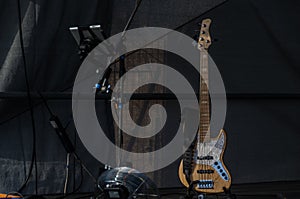 bass guitar on stage