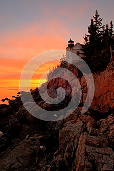 Bass Harbor Lighthouse Sunset, Bar Harbor, Maine