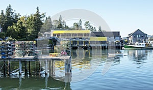 Bass Harbor Maine facing Thurstons Lobster Pound