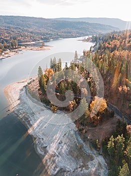 Bass lake in California, USA