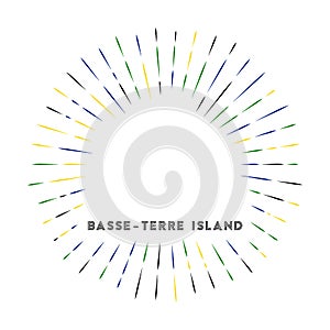 Basse-Terre Island sunburst badge.