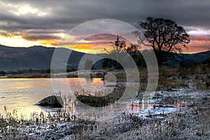 Bassenthwaite Lake in winter - Lake District National Park, Cumbria, England