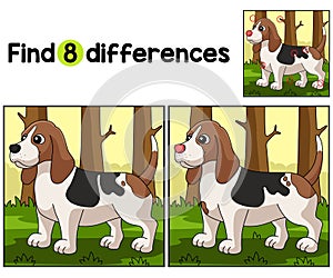 Basset Hound Dog Find The Differences