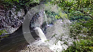 Bassin La Paix stream and waterfall from Reunion Island, Indian Ocean, France