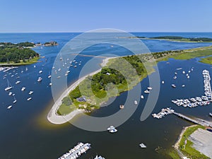 Bassing Beach aerial view, Cohasset, MA, USA