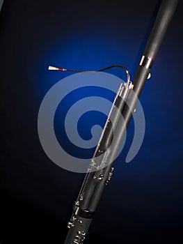 Bassoon Isolated In Blue Spotlight photo