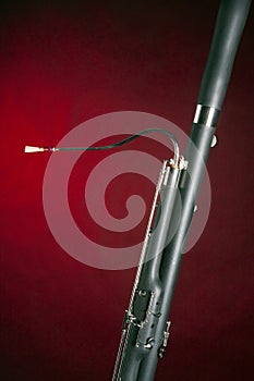 Bassoon Isolated On Red Spotlight photo