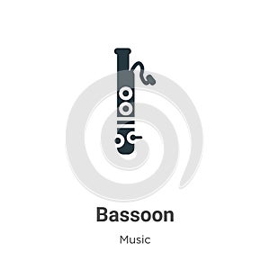 Bassoon vector icon on white background. Flat vector bassoon icon symbol sign from modern music collection for mobile concept and