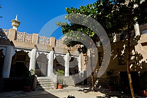 Bastakiya - old town with arabic architecture in Dubai, UAE