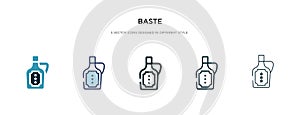 Baste icon in different style vector illustration. two colored and black baste vector icons designed in filled, outline, line and