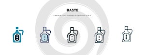 Baste icon in different style vector illustration. two colored and black baste vector icons designed in filled, outline, line and photo