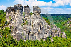 Bastei rock formation, Saxony, Germany