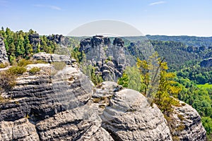 Bastei rock formations, Saxon Switzerland National Park, Germany