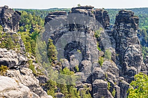 Bastei rock formations, Saxon Switzerland National Park, Germany