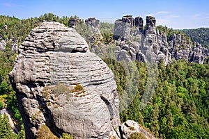 Bastei rock formations, Saxon Switzerland National Park, Germany