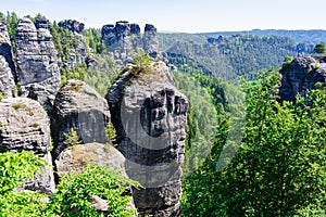 Bastei rock formations, Saxon Switzerland National Park, Germany