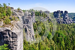 Bastei rock formations, Saxon Switzerland National Park, Germany