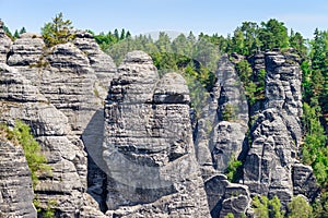 Bastei rock formations, Saxon Switzerland National Park, Germany