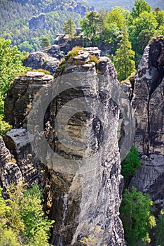 Bastei rock formations, Saxon Switzerland National Park, Germany