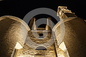 Bastia, Corsica, Cap Corse, skyline, church, Saint John the Baptist, ancient, night