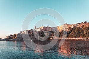 Bastia port in Corsica, France