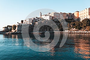 Bastia port in Corsica, France