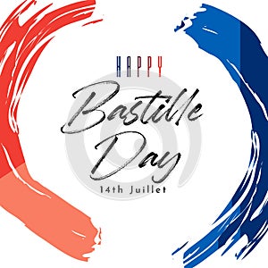 BASTILLE DAY FRENCH REPUBLIC DAY BRUSH STROKE