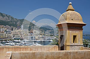 Bastion above Monaco harbor