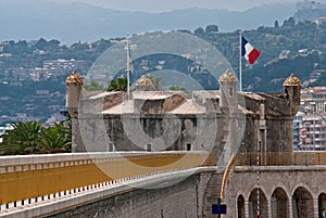 Bastion in old port of Menton