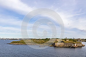 Bastions of finnish fortress Suomenlinna in Helsinki, Finland