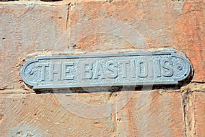 The Bastions street sign, Mdina.