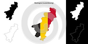 Bastogne outline map