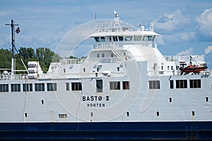 BastÃÂ¸ II car ferry trafficing Horten Moss..