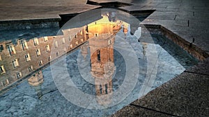 `BasÃÂ­lica del Pilar`, Zaragoza reflected in `Fuente de la Hispanidad` photo