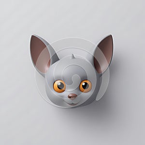 Bat 3D vector Emoji icon illustration, funny little animals, Cute Bat on a white background