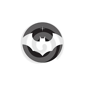 Bat animal logo and symbol design template