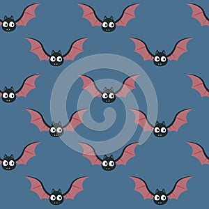 Bat black with wings pattern