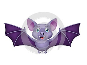 Bat cartoon flying